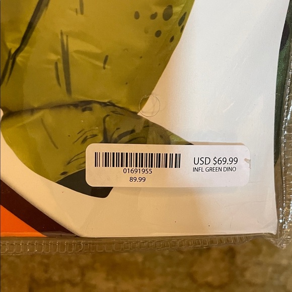 Spirit Green Dinosaur Inflatable Costume - Picture 3 of 4